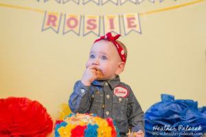 Cake Smash - Rosie the Riveter Themed {NJ Photographer}